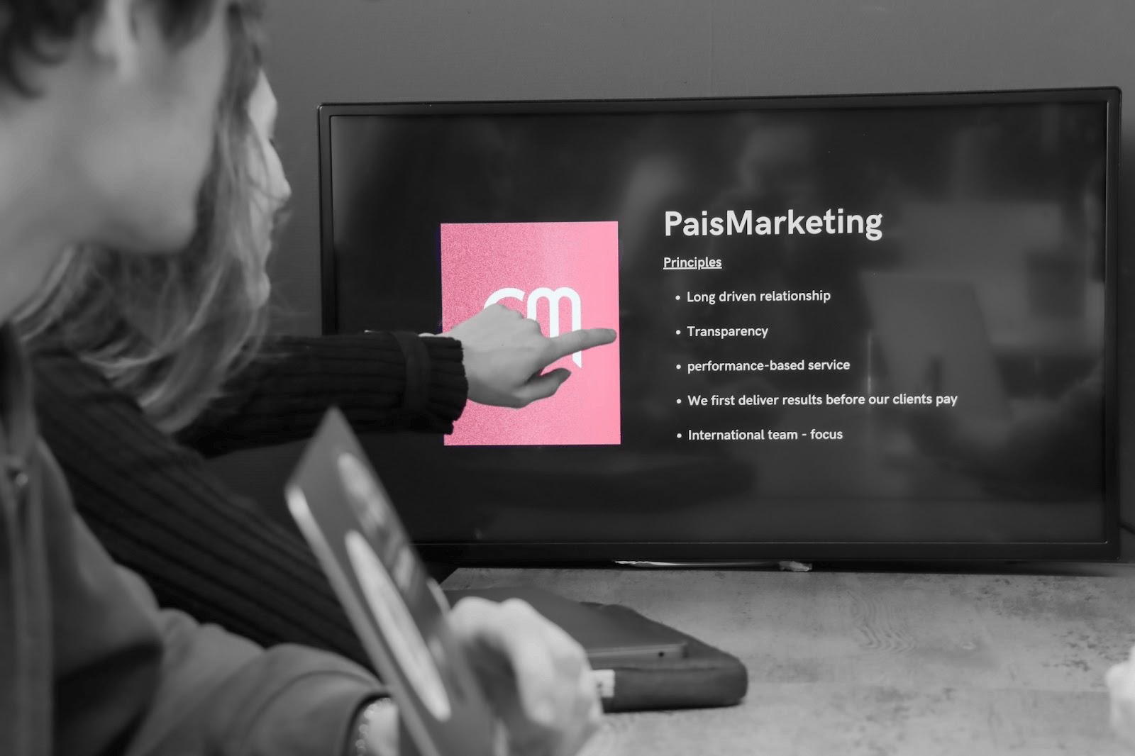 Dirección de presentación